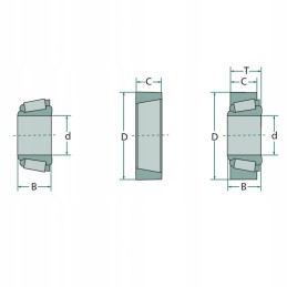 Internal external ring oe 25 5 x 57 15 mm