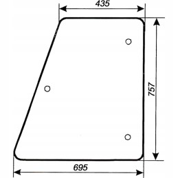 Zetor 5211 7746 glass, upper right and left doors