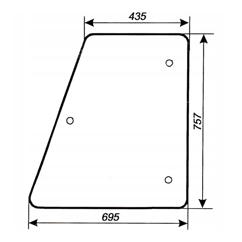 Zetor 5211 7746 glass, upper right and left doors