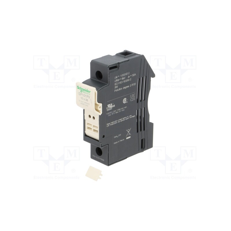 1 pcs x SCHNEIDER ELECTRIC - DF101PV - Fuse base, for DIN rail mounting, Poles: 1
