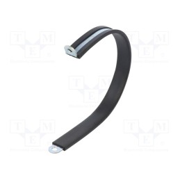 1 pcs x MPC INDUSTRIES - LKD19015 - Fixing clamp, ØBundle : 90mm, W: 15mm, steel, Cover material: EPDM
