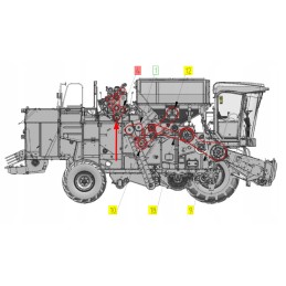 100249351 bx 1360 lp rostselmash V-belt