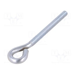 1 pcs x DROMET - HO10140 - Hook, ring, steel, zinc, Thread len: 92mm, Overall len: 140mm