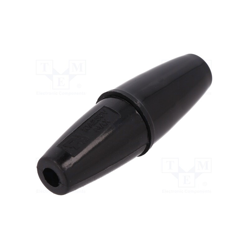 1 pcs x BULGIN - FX0380/BK - Fuse holder, cylindrical fuses, 5x20mm, on cable, Imax: 10A