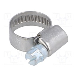 1 pcs x MPC INDUSTRIES - D4008016 - Worm gear clamp, W: 9mm, Clamping: 8÷16mm, chrome steel AISI 430