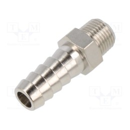 2 pcs x PNEUMAT-3040 9-1/8 - Push-in fitting, connector pipe, nickel plated brass, 9mm