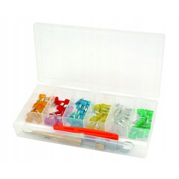 Flat fuses, mini assortment, 93 pieces, 2990