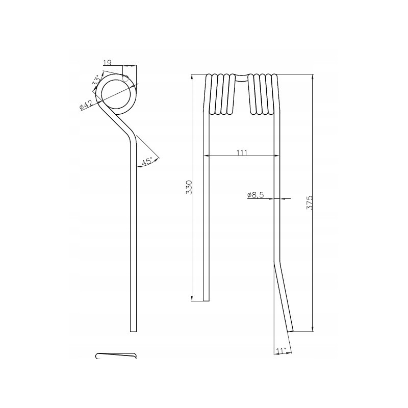The finger of the carousel turning machine is male, middle right