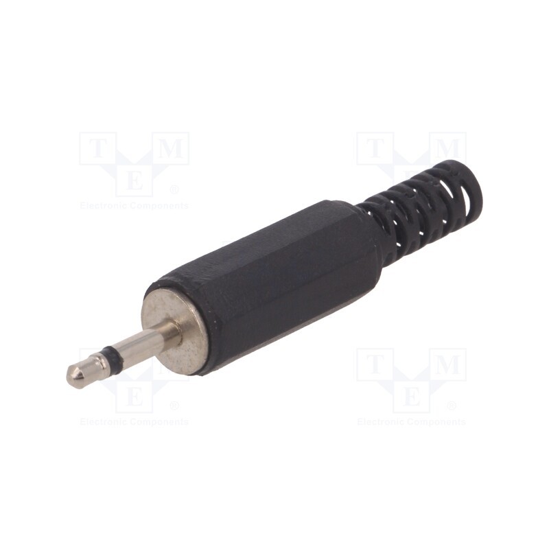 5 pcs x NINIGI - JC-001 - Plug, Jack 2,5mm, male, mono,with strain relief, ways: 2, straight