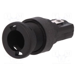 1 pcs x BULGIN - FX0357 - Fuse holder, cylindrical fuses, 5x20mm, 250V, on panel, black