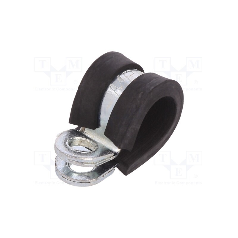 1 pcs x MPC INDUSTRIES - LKD10909 - Fixing clamp, ØBundle : 9mm, W: 9mm, steel, Cover material: EPDM
