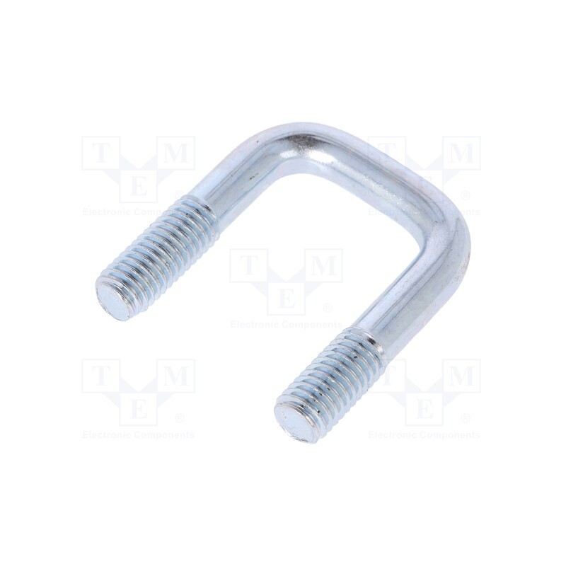 1 pcs x DROMET - CBTC..8..23..42 (1/2') - U-bolt, C, 1.25, steel, zinc, Thread len: 16mm, Int.width: 23mm