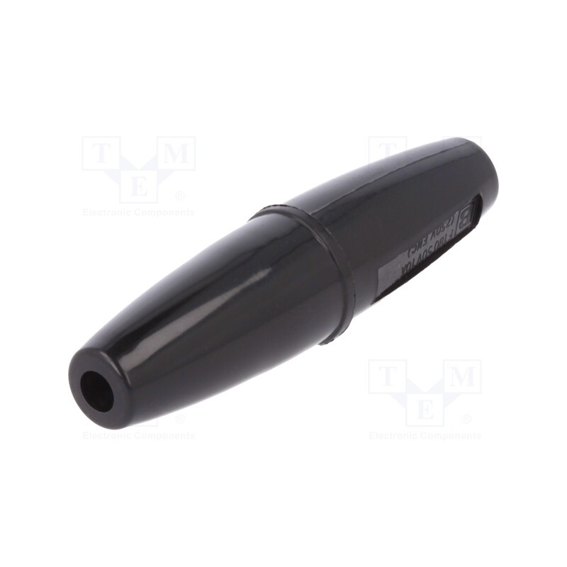 1 pcs x BULGIN - FX0180/BK - Fuse holder, cylindrical fuses, 6.3x32mm, on cable, Imax: 10A