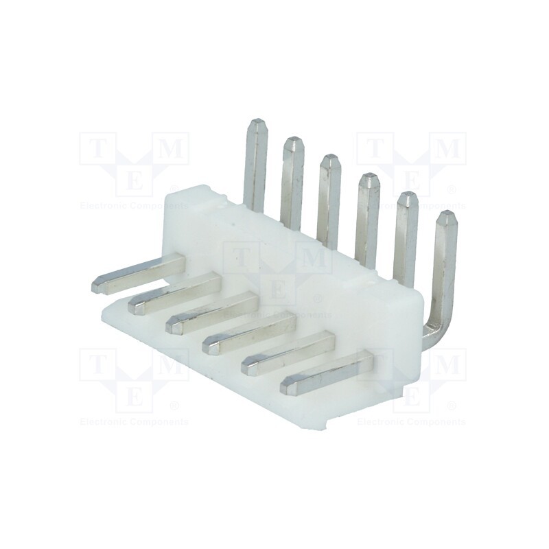 5 pcs x NINIGI - NS39-W6K - Socket, wire-board, male, NS39, 3.96mm, PIN: 6, THT, 250V, 7A, tinned