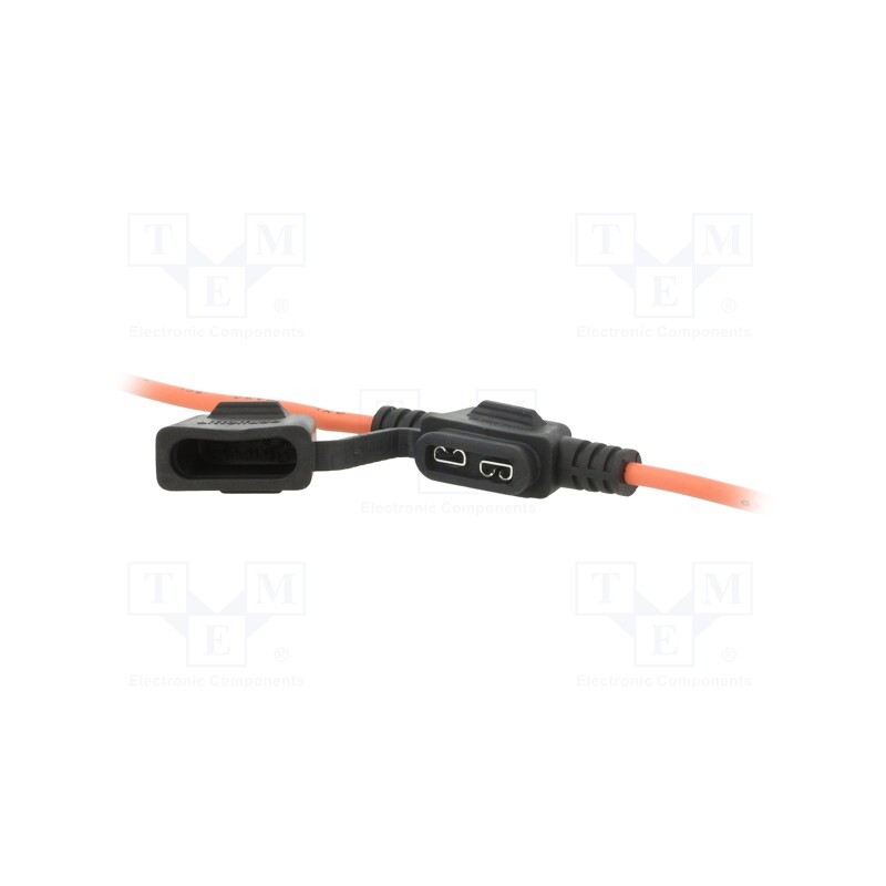 1 pcs x LITTELFUSE - FHAC0002ZXJ - Fuse holder, 19mm, 30A, on cable, Leads: lead x2, UL94V-0, IP67, 32V