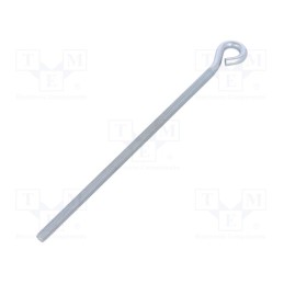 1 pcs x DROMET - HO.6180 - Hook, ring, steel, zinc, 180mm