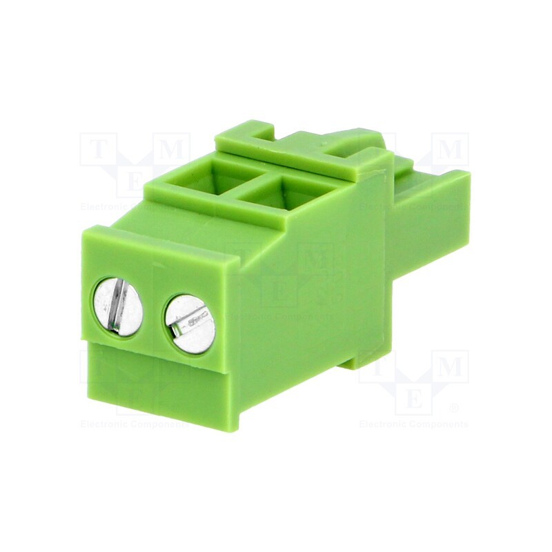 5 pcs x XINYA - XY2500F-BV(5.08)-2P - Pluggable terminal block, 5.08mm, ways: 2, angled 90°, plug, green