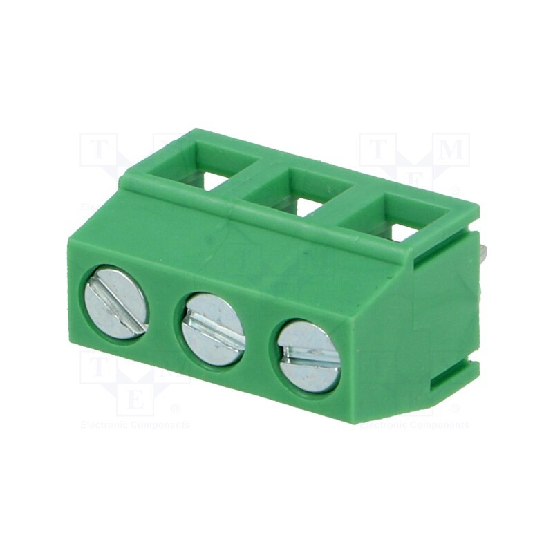 5 pcs x ADAM TECH - EB21A-03-D - PCB terminal block, angled 90°, 5.08mm, ways: 3, on PCBs, 1.5mm2