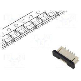 5 pcs x Global Connector Technology (GCT) - FFC2A32-06-T - Connector: FFC/FPC, vertical, PIN: 6, ZIF, SMT, 30V, 0.5A, tinned