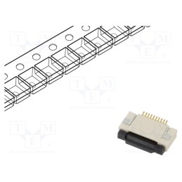 5 pcs x Global Connector Technology (GCT) - FFC2B35-10-G - Connector: FFC/FPC, horizontal, PIN: 10, ZIF, SMT, 50V, 0.4A, Mat: LC