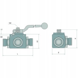 Three-way hydraulic valve bkr dn10 g 3 8 bsp