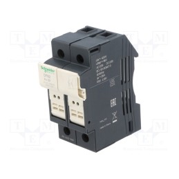 1 pcs x SCHNEIDER ELECTRIC - DF82 - Fuse base, for DIN rail mounting, Poles: 2