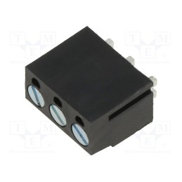 5 pcs x XINYA - XY307A-3P 5.0MM BLACK - PCB terminal block, angled 90°, 5mm, ways: 3, on PCBs, terminal