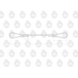 Hood cable l 1335mm c 330 original ursus