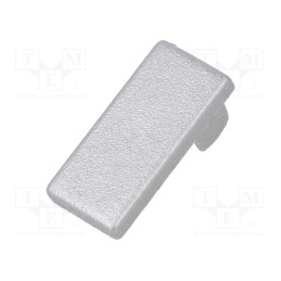 1 set x TOPMET - H8990040 -AS - Cap for LED profiles, silver, 2pcs, ABS, HI8