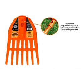 Plastic leaf rake, size s, clamping