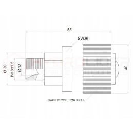 Screwed quick connector, old type, valve, M18 plug