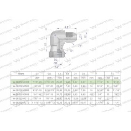 Hydraulic elbow inch ab 7 16 unf jic