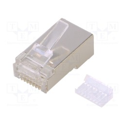 5 pcs x LOGILINK - MP0004 - Plug, RJ45, PIN: 8, Cat: 5e, shielded, Layout: 8p8c, for cable, male