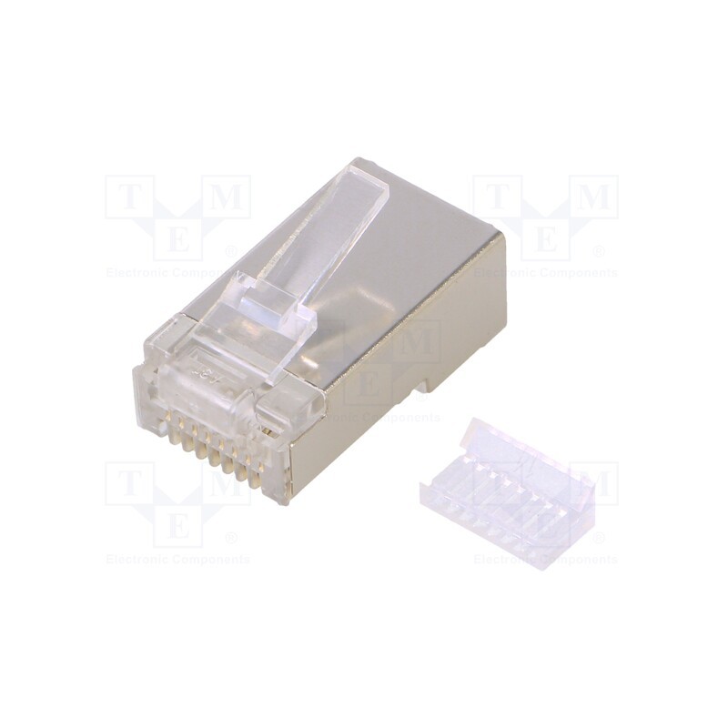 5 pcs x LOGILINK - MP0004 - Plug, RJ45, PIN: 8, Cat: 5e, shielded, Layout: 8p8c, for cable, male