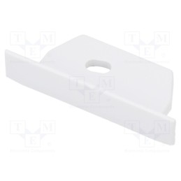 1 pcg x TOPMET - H5999901 - Cap for LED profiles, white, 20pcs, with hole, DIAGONAL14