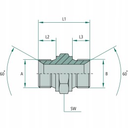 Straight adapter ga 5 8 x 3 4 bsp 315 bar connector