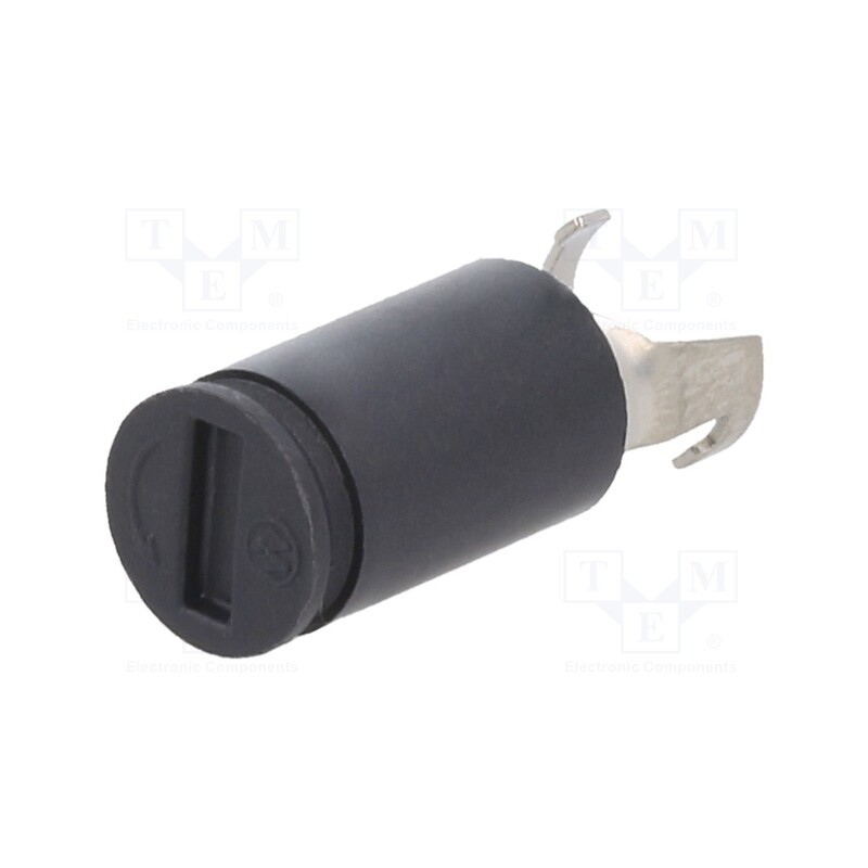 1 pcs x LITTELFUSE - 85500001009 - Fuse holder, 5x20mm, on panel, black, UL94V-0, Cutout: Ø8.3mm, 855