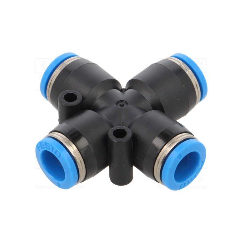 1 pcs x FESTO-153285 - Push-in fitting, straight, -0.95÷6bar, polymer, -10÷80°C