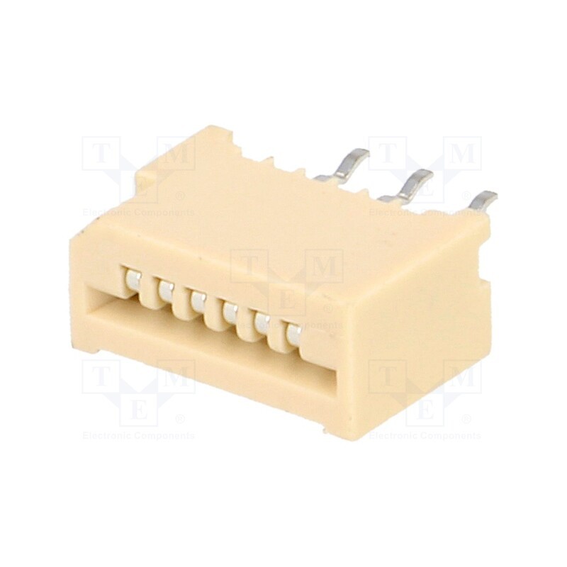 5 pcs x CONNFLY - DS1020-01-06VT1 - Connector: FFC/FPC, straight, PIN: 6, Non-ZIF, THT, tinned, 20mΩ