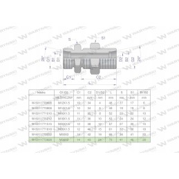 Metric bulkhead hydraulic connector BB M36x2