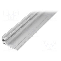 1 pcs x OPTOFLASH - OF-PROFSTEP -AS - Profiles for LED modules, transparent, L: 1m, STEP, aluminium