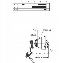 Ignition switch deutz case john deere al35864 3136852r1 3