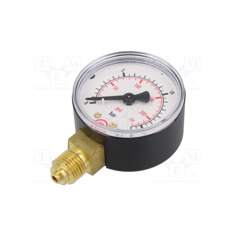 1 pcs x PNEUMAT-107-KD - Manometer, 16bar, 50mm, non-aggressive liquids,inert gases