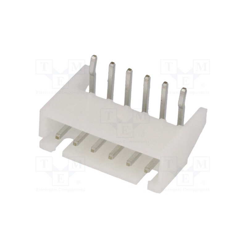 5 pcs x JST - S6B-XH-A (LF)(SN) - Socket, wire-board, male, XH, 2.5mm, PIN: 6, THT, 250V, 3A, -25÷85°C