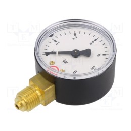1 pcs x PNEUMAT-105-K - Manometer, 0÷6bar, 50mm, non-aggressive liquids,inert gases