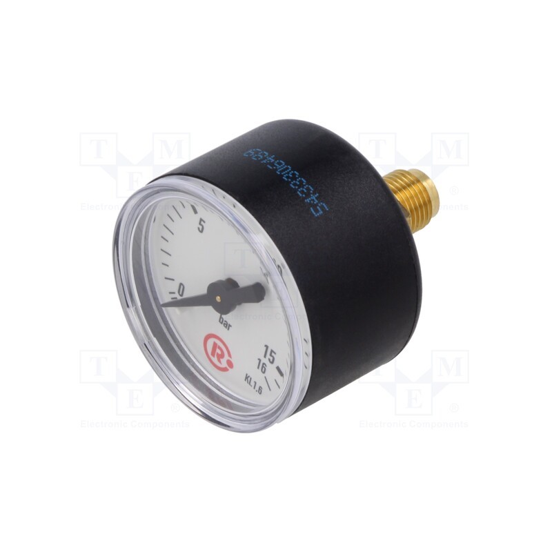 1 pcs x PNEUMAT-110.47-K - Manometer, 0÷16bar, 40mm, non-aggressive liquids,inert gases
