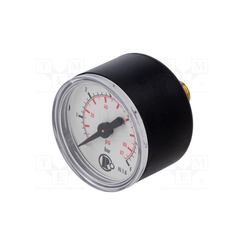 1 pcs x PNEUMAT-110.45-KD - Manometer, 0÷6bar, 40mm, non-aggressive liquids,inert gases