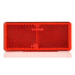Red rectangular reflector glued on