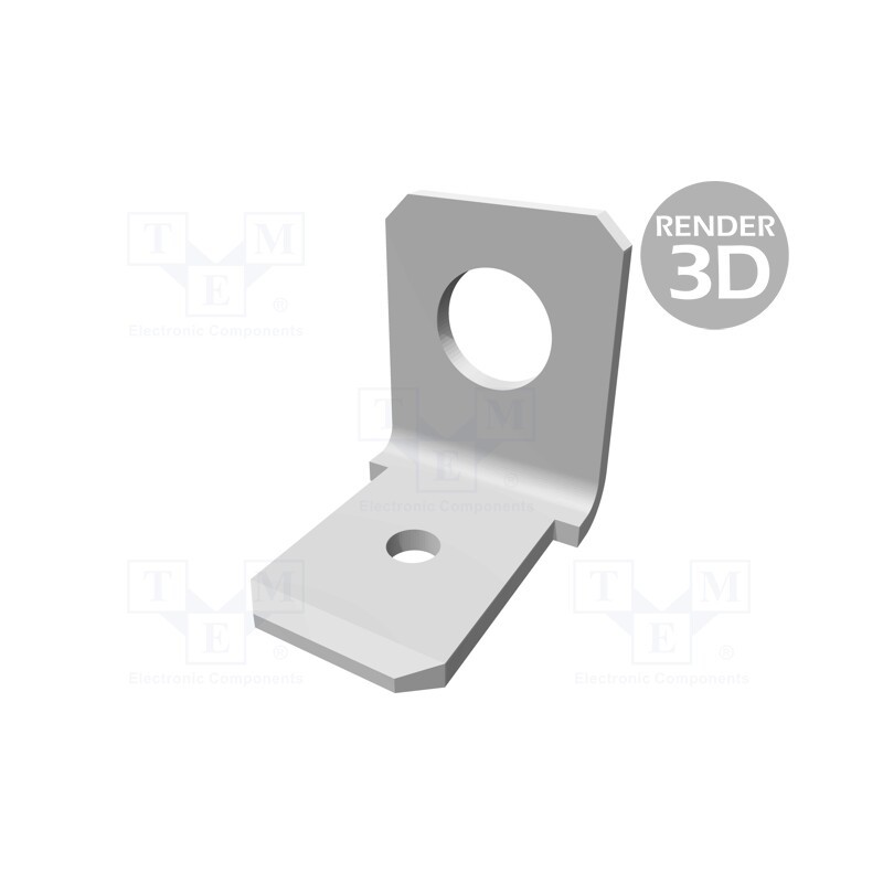 5 pcs x TE Connectivity - 141879-2 - Terminal: flat, 6.3mm, 0.8mm, male, M4, screw, brass, tinned