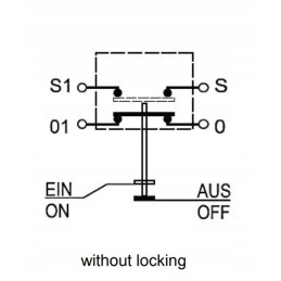 Up down button switch round red